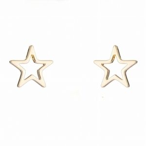 NEW Star Gold Stainless Steel Stud Earrings